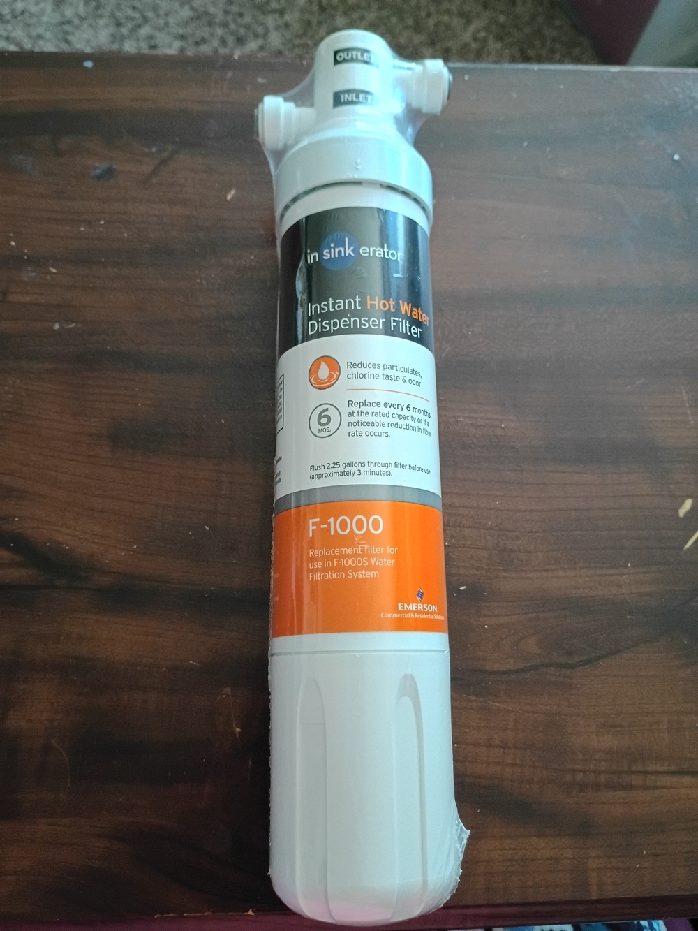 F-1000 Instant Hot Water Dispenser Filter - White/Orange InSinkErator